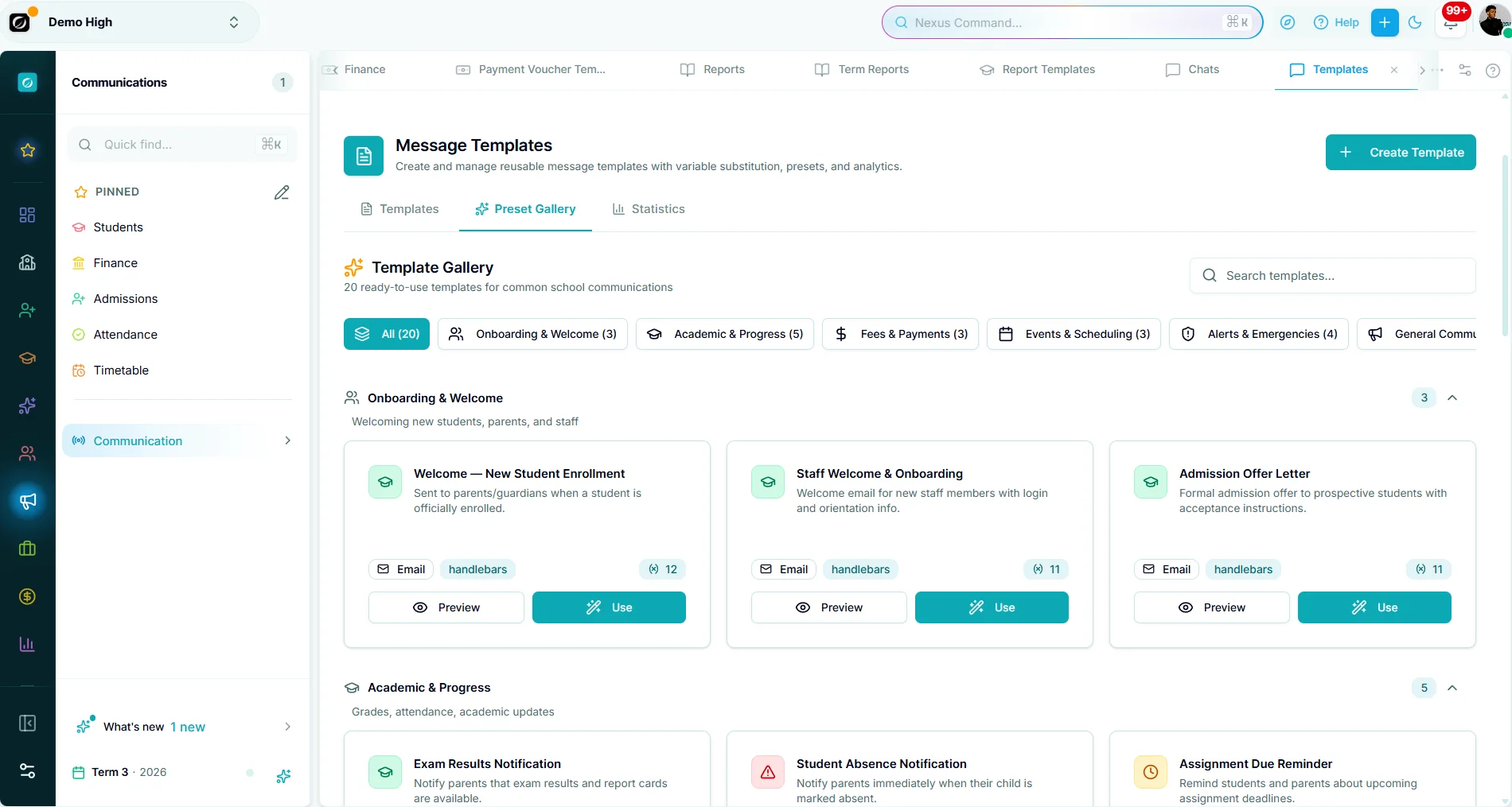 Communication — Makronexus product screen